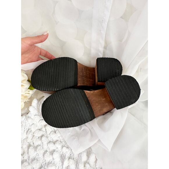Vtg Y2K CANDIES 9 brown Suede Chunky Platform Heels Sandals Boho Hippie Brazil - Picture 11 of 12